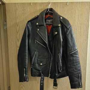 Straight to Hell Commando Black Leather Biker Jacket